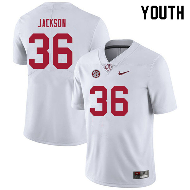 Youth #36 Ian Jackson Alabama Crimson Tide College Football Jerseys Sale-Black